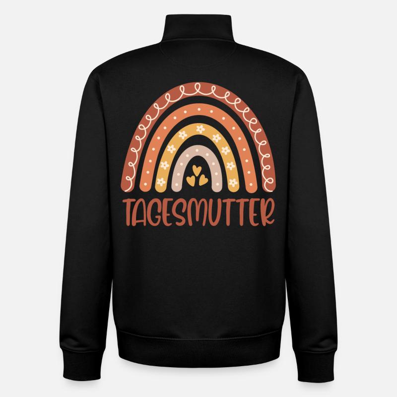 Nourrice Rainbow - Sweat zippé unisexe en coton bio Stanley/Stella - noir