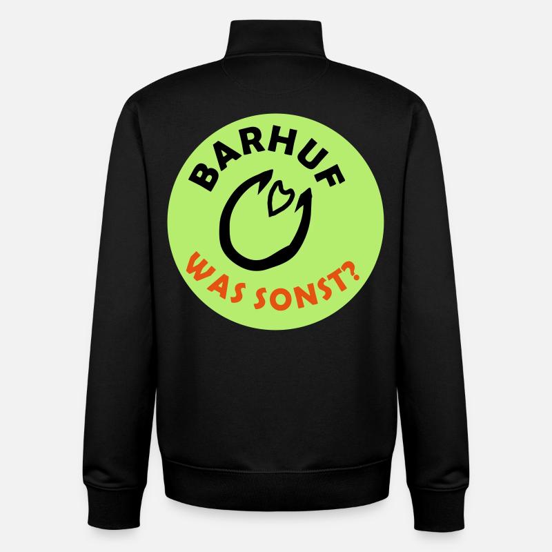 Barhuf Statement Hufe Pferd - Unisex Organic Zip Sweatshirt von Stanley/Stella - Schwarz