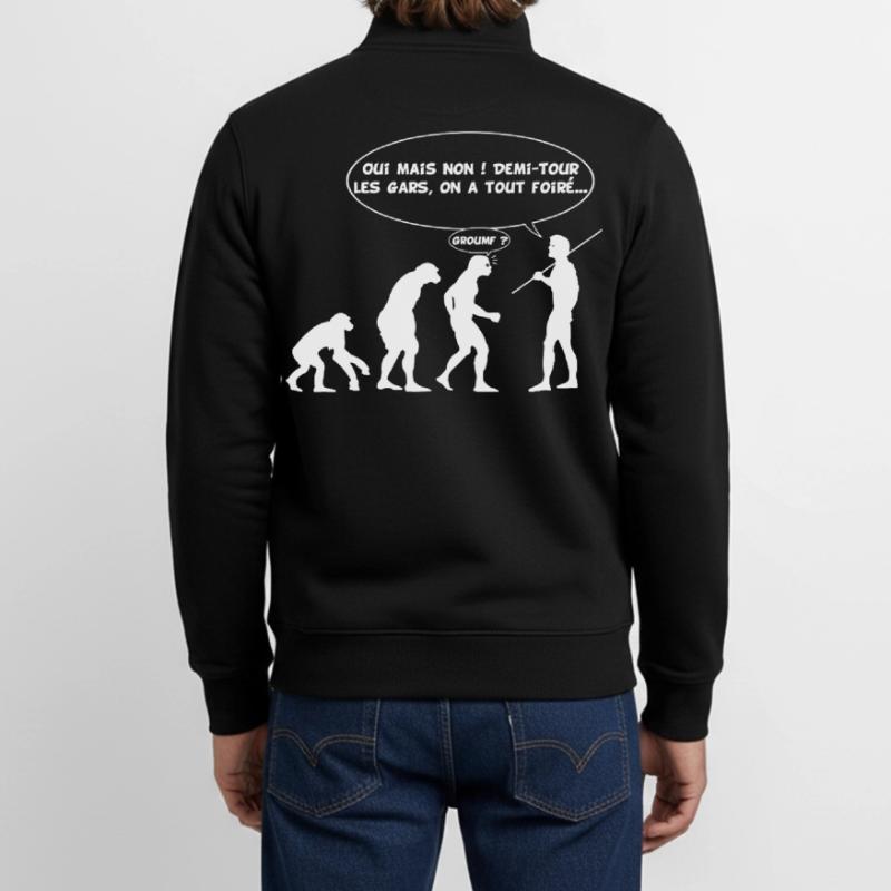 évolution inversée Sweat zippé unisexe en coton bio Stanley/Stella