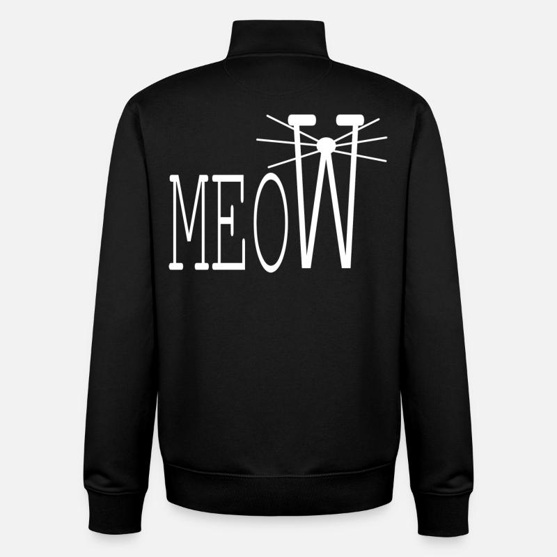 Katzenfreund - Unisex Organic Zip Sweatshirt von Stanley/Stella - Schwarz