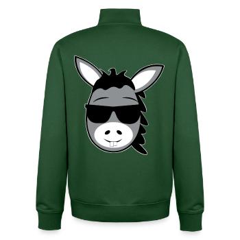 donkey - Unisex Organic Zip Sweatshirt by Stanley/Stella - bottle green - Back - AI Model Male 185 dark (185cm)