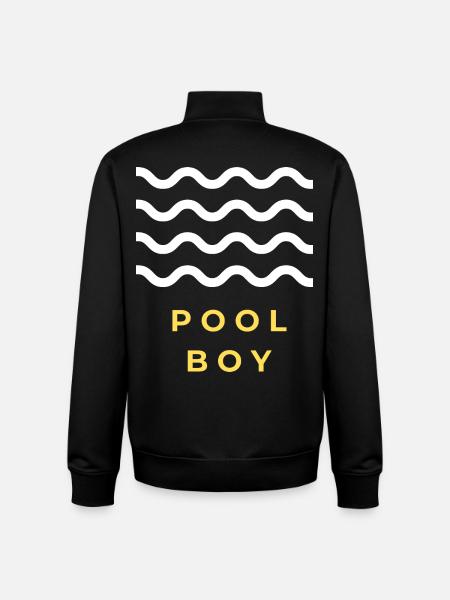 Pool Boy Gift - Unisex Organic Zip Sweatshirt by Stanley/Stella - black