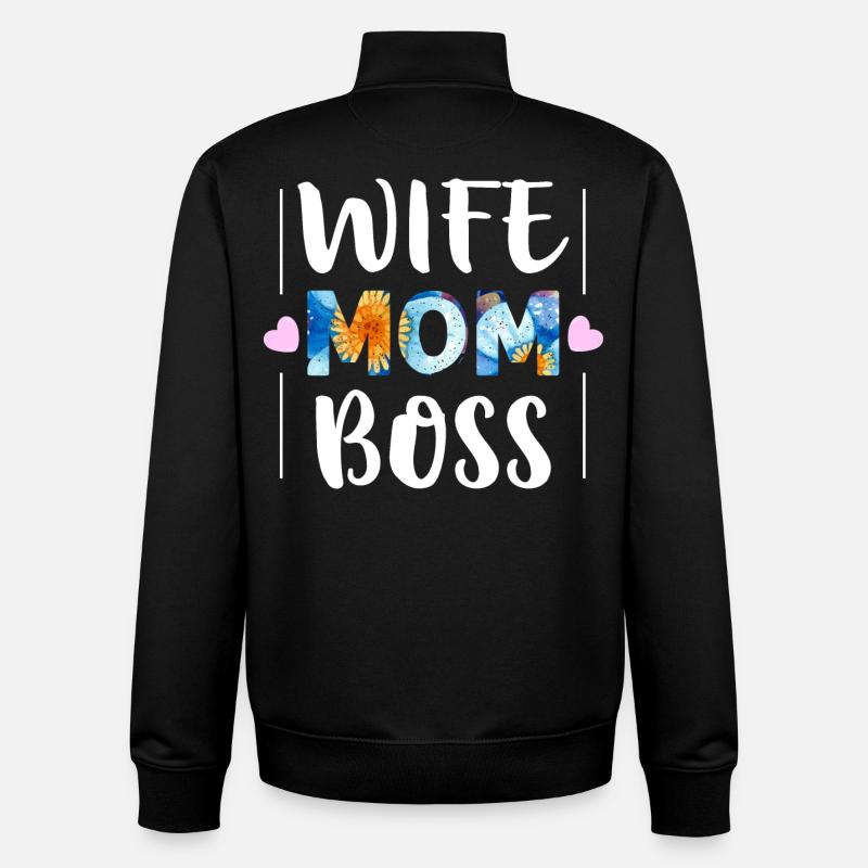 Mama - Unisex Organic Zip Sweatshirt von Stanley/Stella - Schwarz