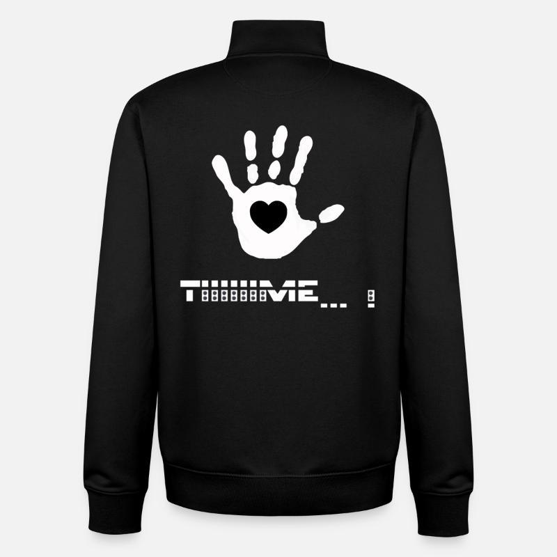 Tiiiiime FPH - Sweat zippé unisexe en coton bio Stanley/Stella - noir