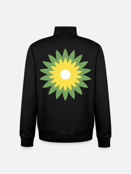 Fleur - Sweat zippé unisexe en coton bio Stanley/Stella - noir