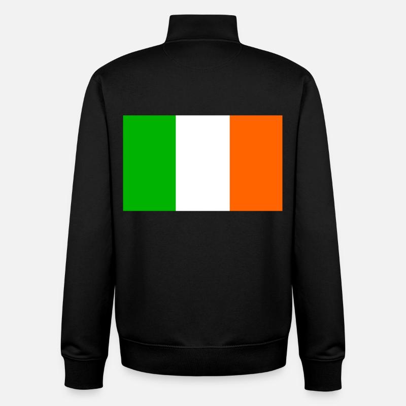 Irische Flagge - Unisex Organic Zip Sweatshirt von Stanley/Stella - Schwarz
