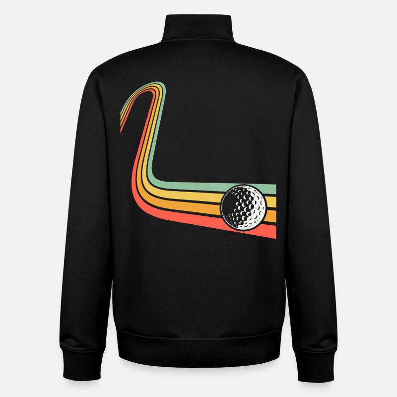 Golf - Sweat zippé unisexe en coton bio Stanley/Stella - noir