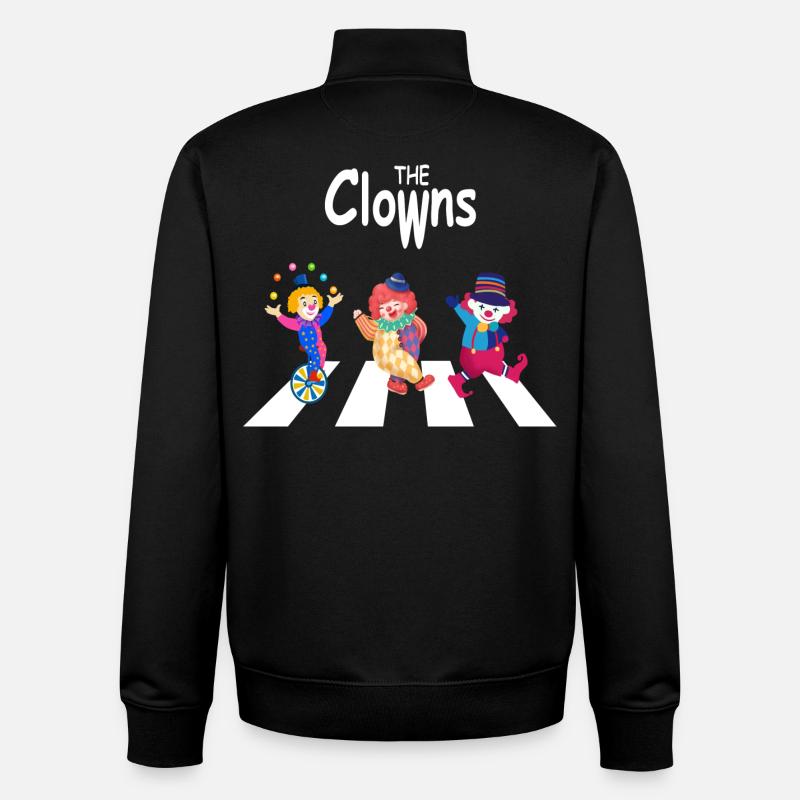 Les clowns - Sweat zippé unisexe en coton bio Stanley/Stella - noir