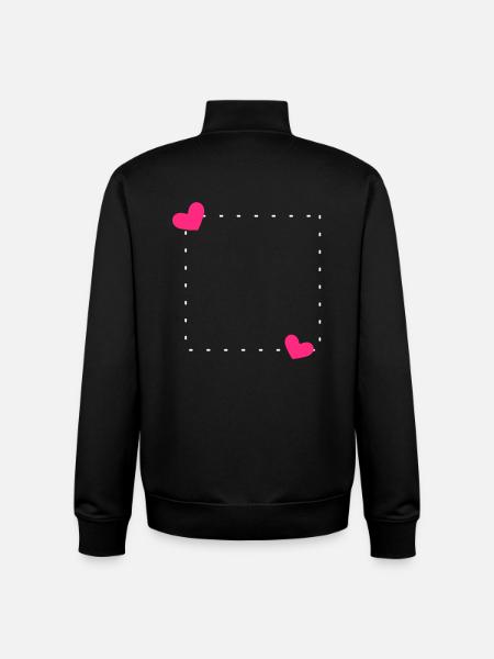 Heart Frame Ornament Line - Unisex Organic Zip Sweatshirt by Stanley/Stella - black