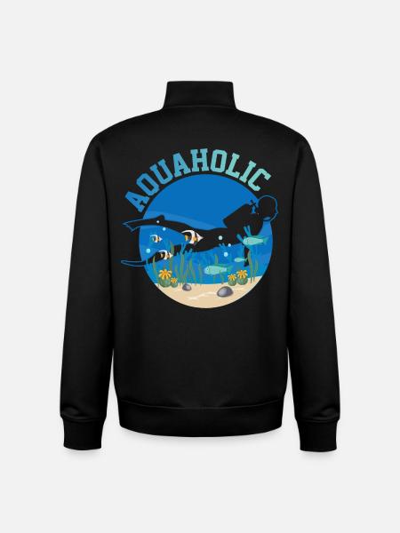 Diver Diving - Unisex Organic Zip Sweatshirt by Stanley/Stella - black