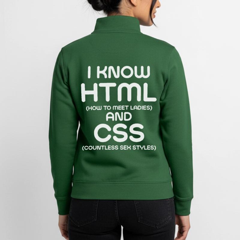I Know HTML and CSS Unisex Organic Zip Sweatshirt by Stanley/Stella