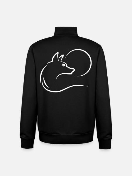 Wolf at full moon - Unisex Organic Zip Sweatshirt by Stanley/Stella - black
