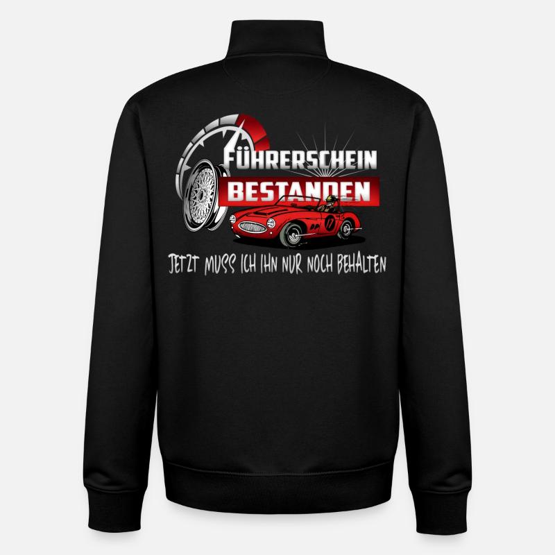 Führerschein Bestanden - Unisex Organic Zip Sweatshirt von Stanley/Stella - Schwarz