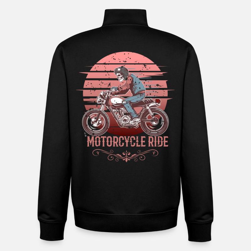 Motorradfahrer - Unisex Organic Zip Sweatshirt von Stanley/Stella - Schwarz
