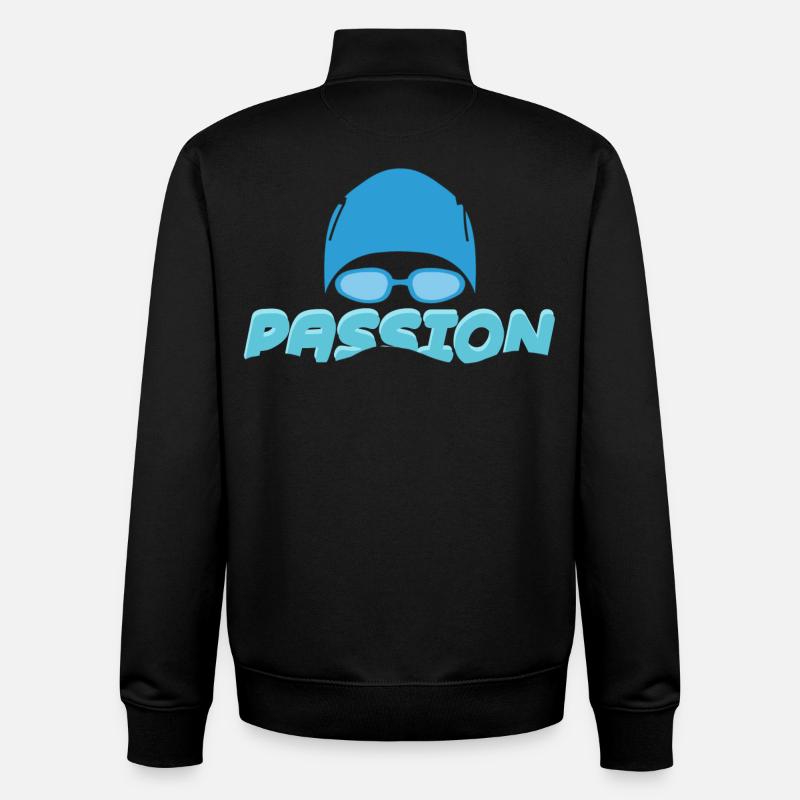 Nager - Sweat zippé unisexe en coton bio Stanley/Stella - noir