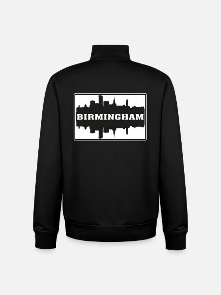 Birmingham Angleterre Voyage Souvenir Skyline Silhoue - Sweat zippé unisexe en coton bio Stanley/Stella - noir