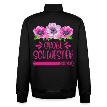 Große Schwester Loading - Unisex Organic Zip Sweatshirt von Stanley/Stella - Schwarz - Hinten - AI Model Male 185 light (185cm)