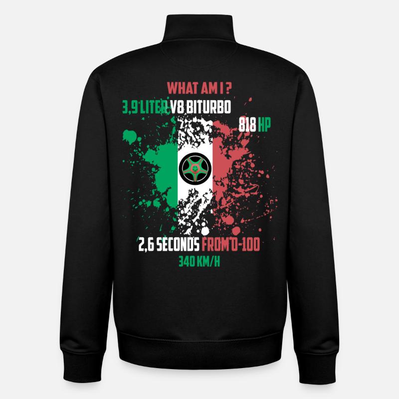 Pilote de course - Sweat zippé unisexe en coton bio Stanley/Stella - noir