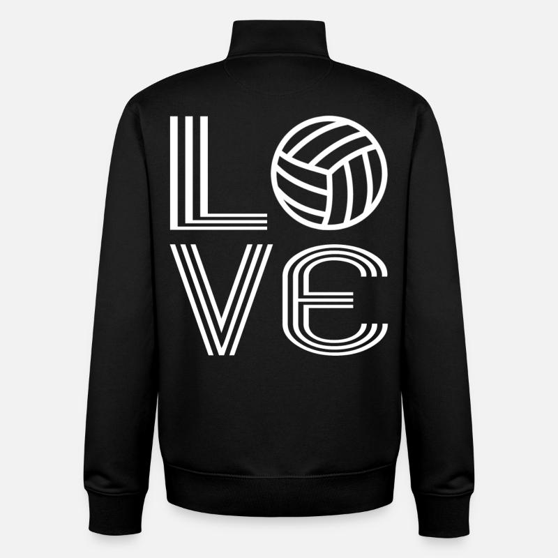 Le volley-volley - Sweat zippé unisexe en coton bio Stanley/Stella - noir