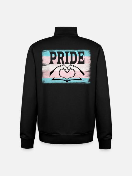 Transgender Pride - Unisex Organic Zip Sweatshirt by Stanley/Stella - black