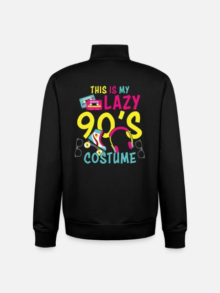 Dette er min Dovne 90'erne Costume Party 90S - Stanley/Stella unisex sweatshirt med lynlås i økologisk - sort