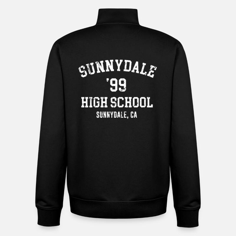 Sunnydale - Sweat zippé unisexe en coton bio Stanley/Stella - noir