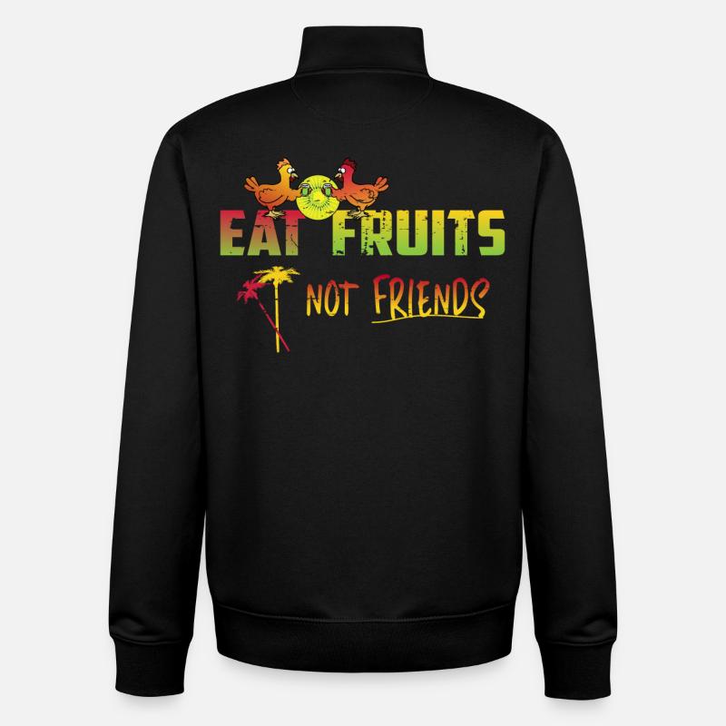 Veganer Spruch - Unisex Organic Zip Sweatshirt von Stanley/Stella - Schwarz