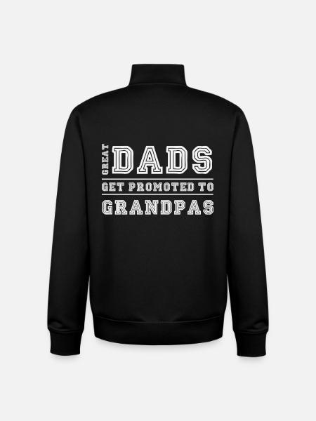 Große Väter werden zu Opas befördert - Unisex Organic Zip Sweatshirt von Stanley/Stella - Schwarz