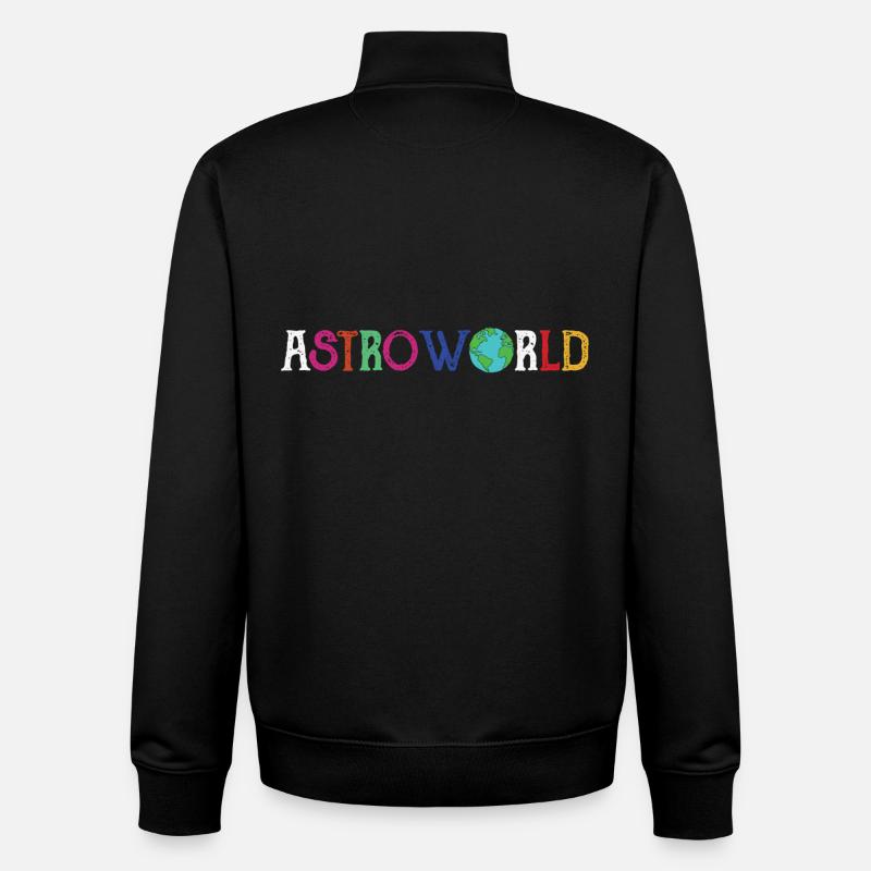 Astroworld sauve l’environnement terrestre - Sweat zippé unisexe en coton bio Stanley/Stella - noir