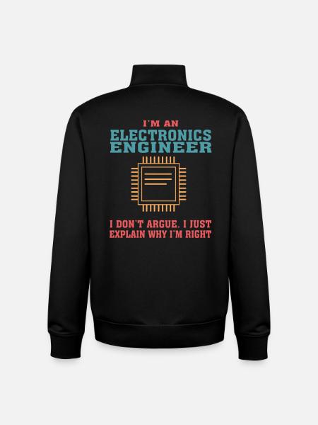 Funny Electronics Engineering Zitat für Electronic - Unisex Organic Zip Sweatshirt von Stanley/Stella - Schwarz
