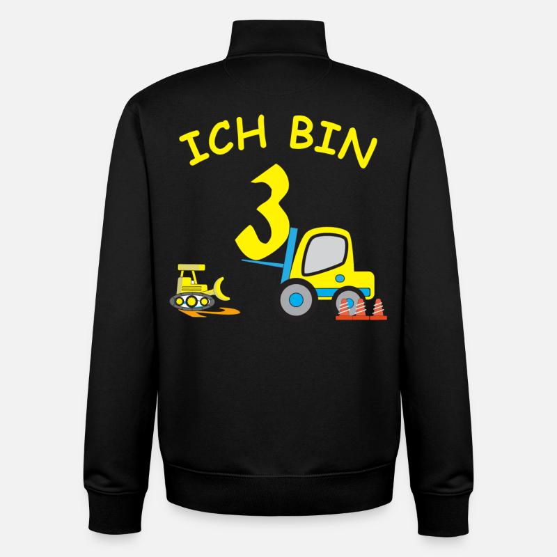 Ich bin 3 - Unisex Organic Zip Sweatshirt von Stanley/Stella - Schwarz