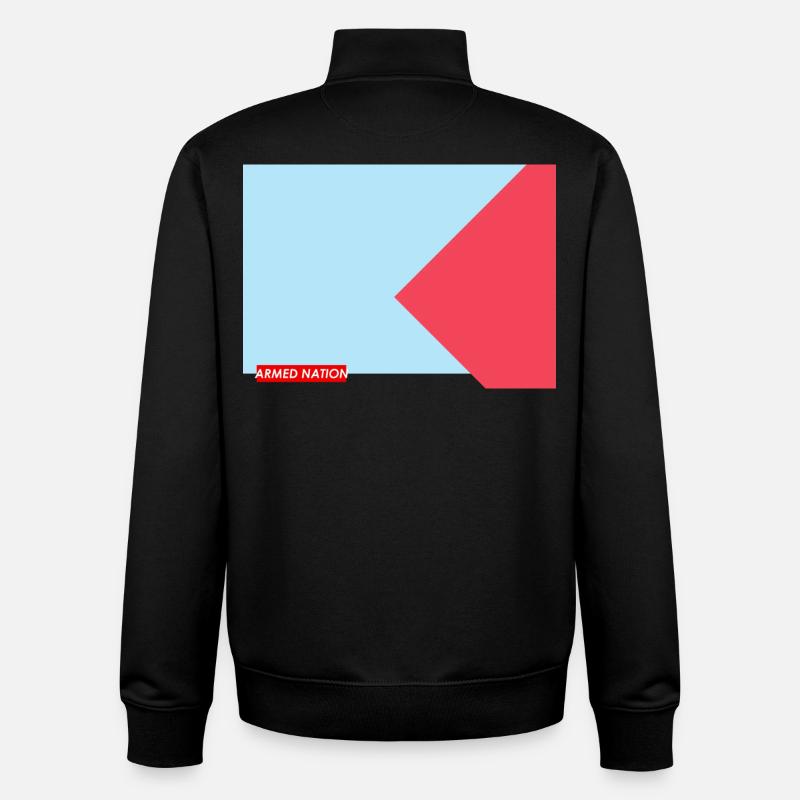 BLEU ROUGE 2025 - Sweat zippé unisexe en coton bio Stanley/Stella - noir