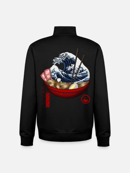 super ramen - Sweat zippé unisexe en coton bio Stanley/Stella - noir