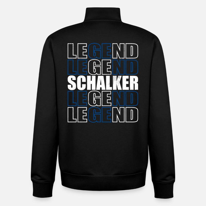 Schalker Legend | Gelsenkirchen Schalke Geschenk - Unisex Organic Zip Sweatshirt von Stanley/Stella - Schwarz