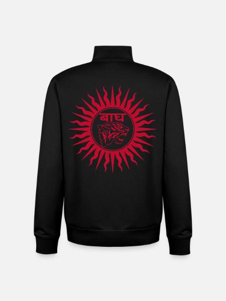 Red tiger in India - Unisex Organic Zip Sweatshirt by Stanley/Stella - black