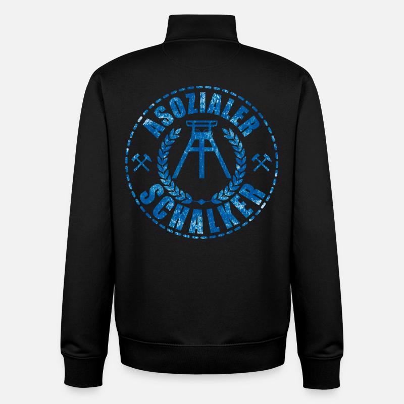 Asozialer Schalker | Gelsenkirchen Schalke - Unisex Organic Zip Sweatshirt von Stanley/Stella - Schwarz