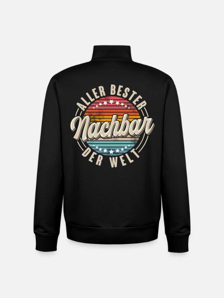 Nachbar - Unisex Organic Zip Sweatshirt von Stanley/Stella - Schwarz