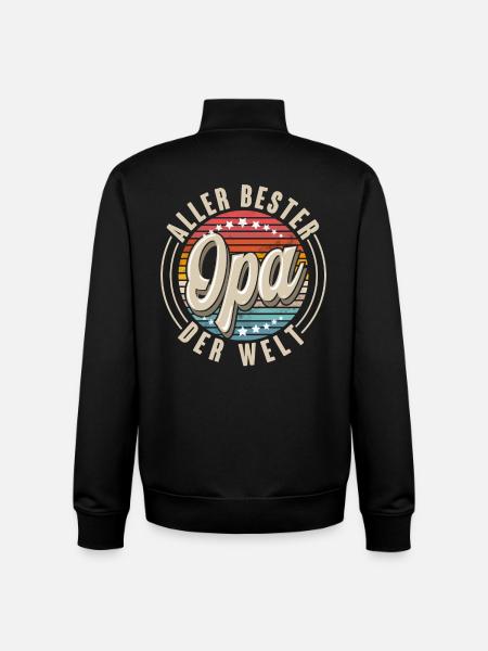 Opa - Unisex Organic Zip Sweatshirt von Stanley/Stella - Schwarz