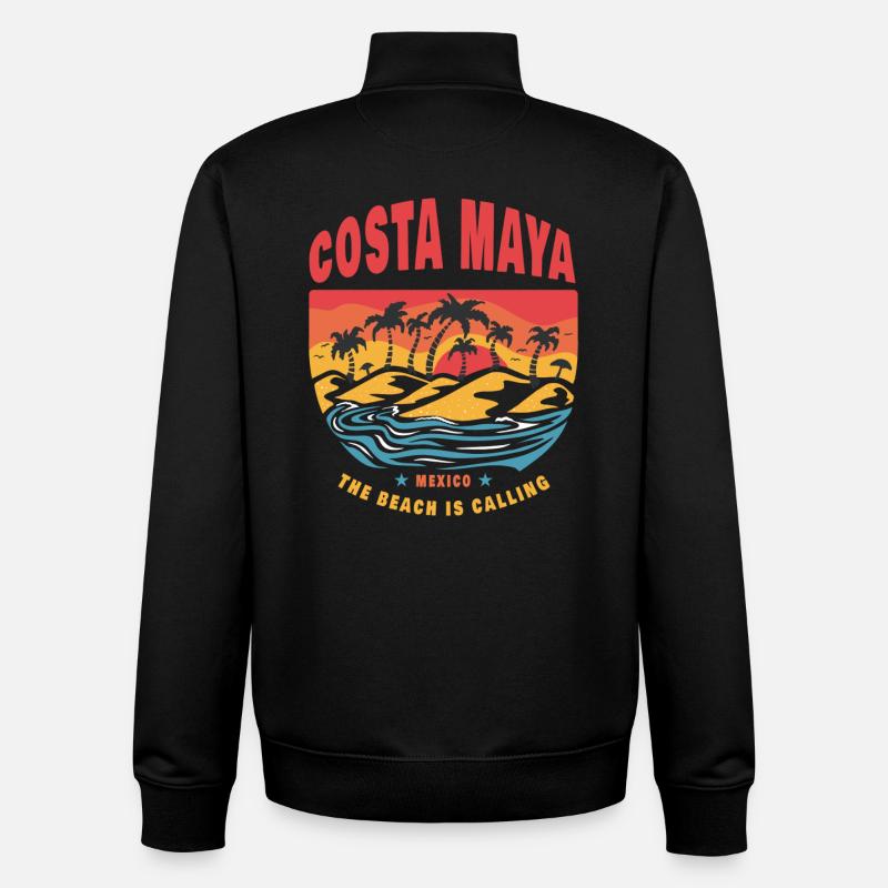 Costa Maya Mexiko Beach - Unisex Organic Zip Sweatshirt von Stanley/Stella - Schwarz
