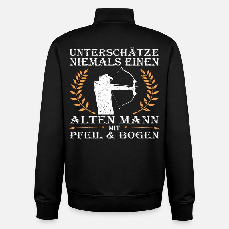 Bogenschießen, Bogensport, Bogenschütze, Archery - Unisex Organic Zip Sweatshirt von Stanley/Stella - Schwarz