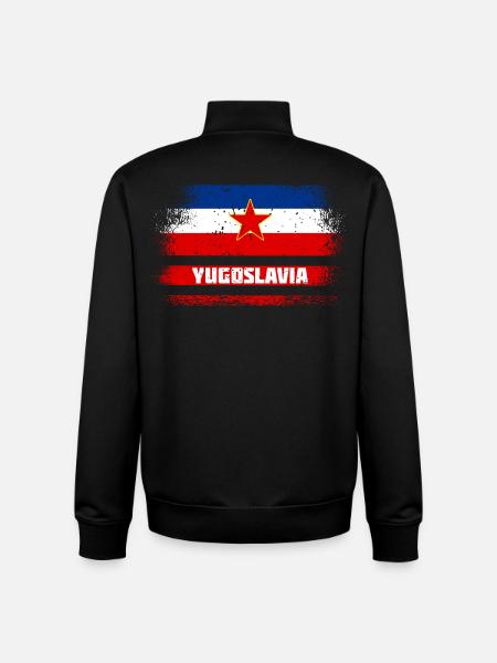 Yugoslavia vintage flags - Unisex Organic Zip Sweatshirt by Stanley/Stella - black