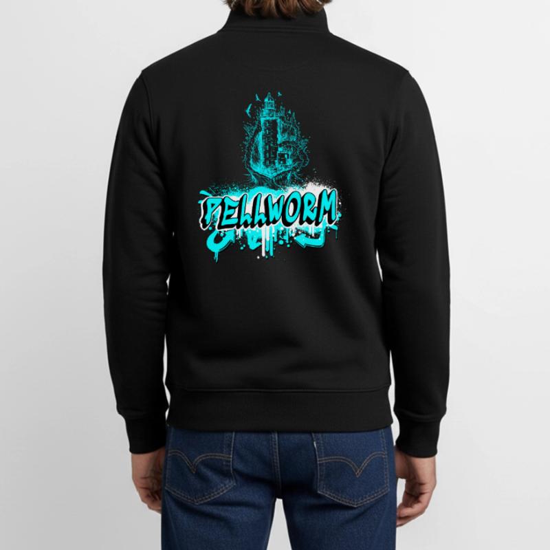 Conception de graffitis du phare de Pellworm Sweat zippé unisexe en coton bio Stanley/Stella