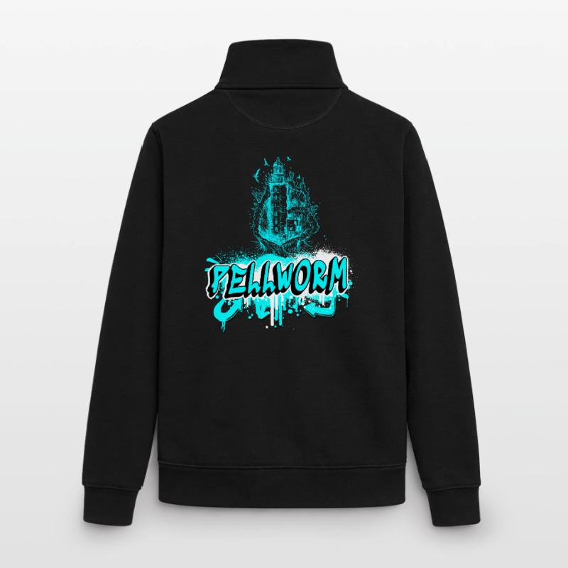 Conception de graffitis du phare de Pellworm Sweat zippé unisexe en coton bio Stanley/Stella