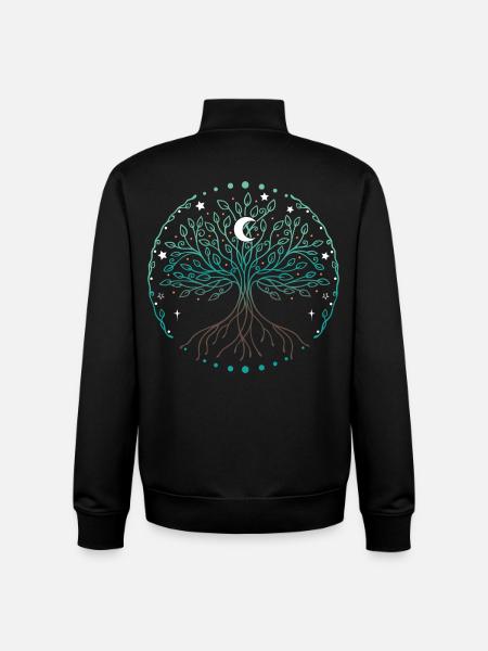 Yggdrasil World Tree of Life - Unisex Organic Zip Sweatshirt by Stanley/Stella - black
