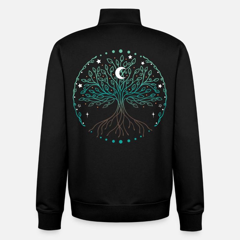 Yggdrasil Weltenesche Lebensbaum - Unisex Organic Zip Sweatshirt von Stanley/Stella - Schwarz