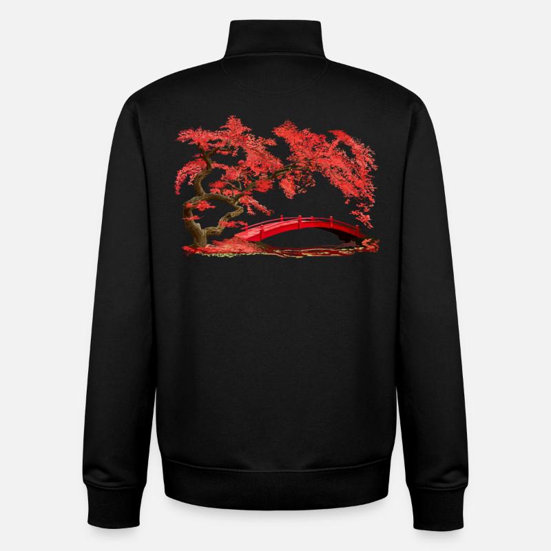 Brücke - Sweat zippé unisexe en coton bio Stanley/Stella - noir