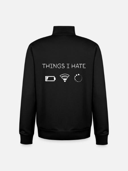 Things I Hate Programmer Outfit Gamer - Unisex Organic Zip Sweatshirt by Stanley/Stella - black