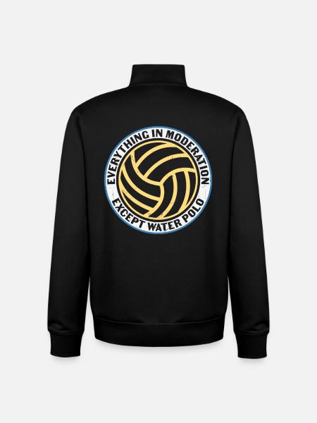 Water Polo Quote Except Water Polo - Unisex Organic Zip Sweatshirt by Stanley/Stella - black