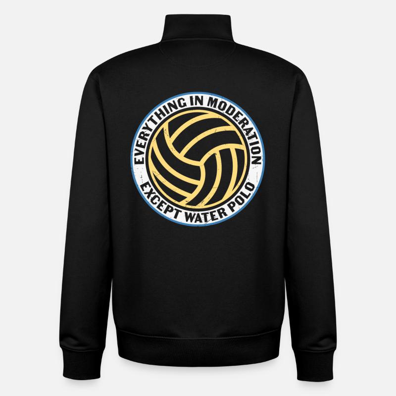 Citation de water-polo sauf water-polo - Sweat zippé unisexe en coton bio Stanley/Stella - noir