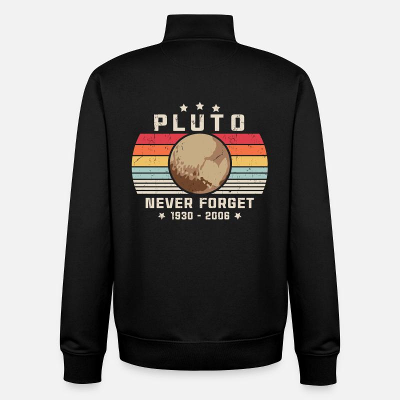 Never Forget Pluto - Unisex Organic Zip Sweatshirt by Stanley/Stella - black